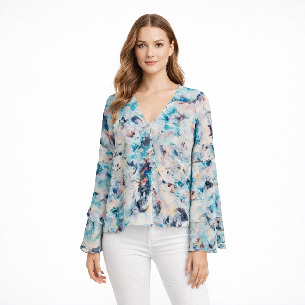 Parker Watercolor Blouse 💙 Size S